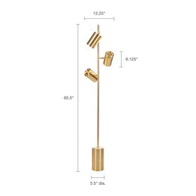 Alta 3-Light Metal Floor Lamp