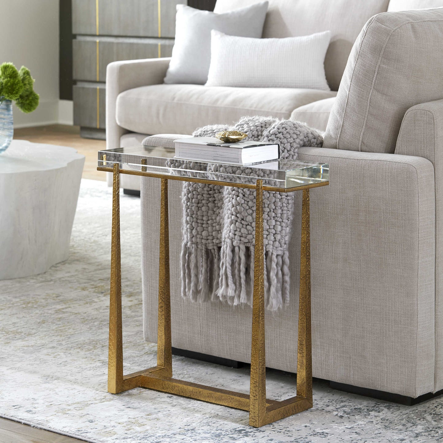 Midas Accent Table, Gold