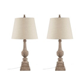 29"H Provencal Resin Table Lamp Set of 2