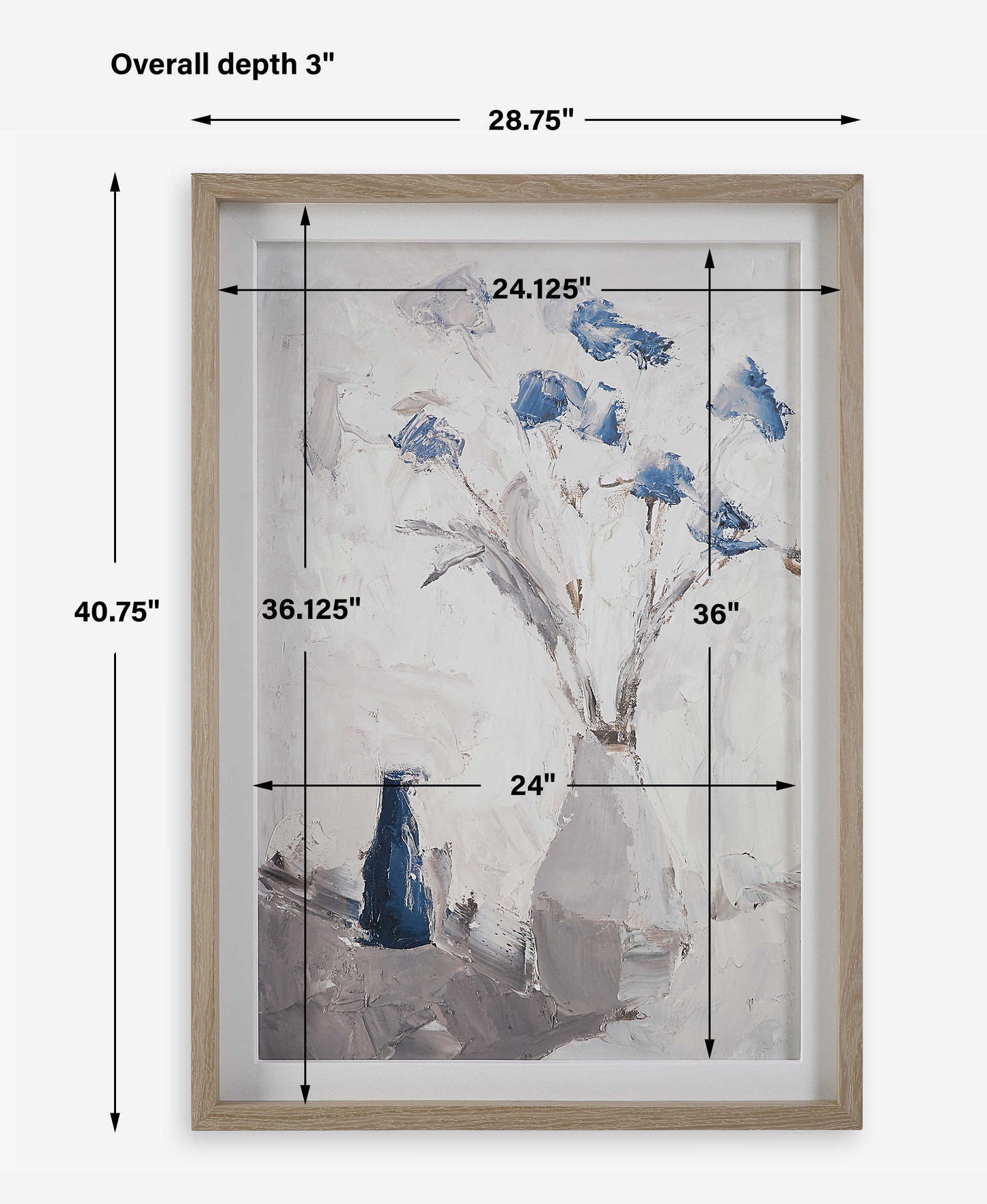 Blue Flower In Vase Framed Print