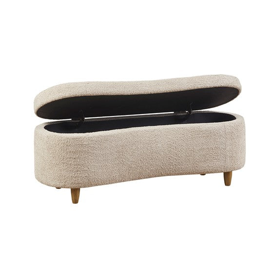 Bailey Boucle Flip Top Storage Bench