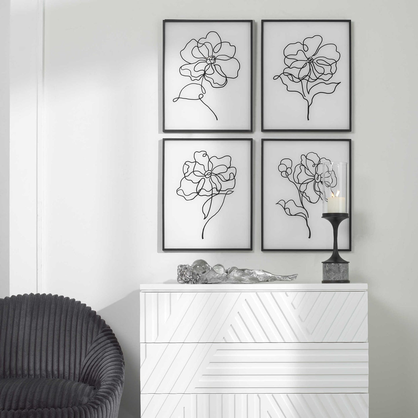 Bloom Framed Prints, S/4