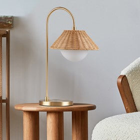 Laguna Rattan Weave Shade Table Lamp