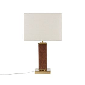 22"H Hawley Faux Leather Table Lamp