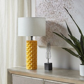 Macey Geometric Ceramic Table Lamp